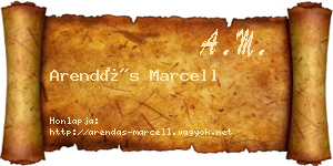 Arendás Marcell névjegykártya